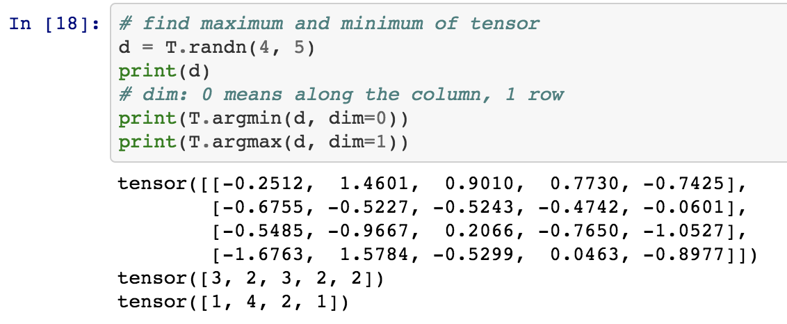 argmin(), argmax()